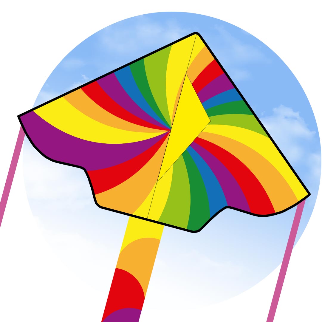 Eco Line Simple Flyers - Rainbow Vortex Delta Kite