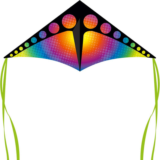 63" Funtivity Delta Kite - Black Rainbow