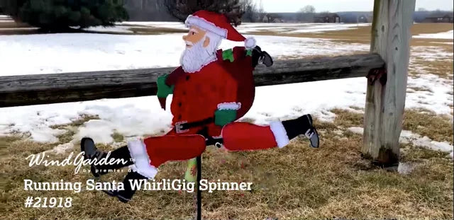 WhirliGig Spinner - Running Santa