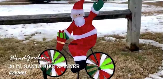 20 in. Bike Spinner - Santa