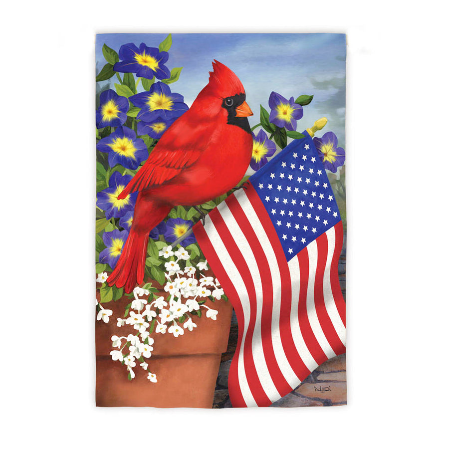 Evergreen Sub Suede Garden Flag - Cardinal Glory