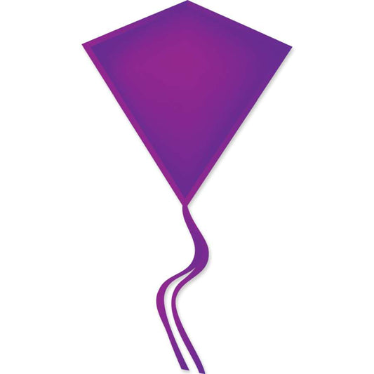 30" Solid Color Diamond Kite - Purple