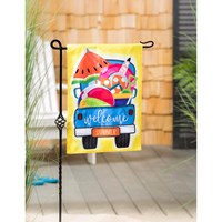 Welcome Summer Truck Garden Applique Flag