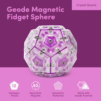 Speks Geode Sphere Magnetic Fidget Toy - Quartz