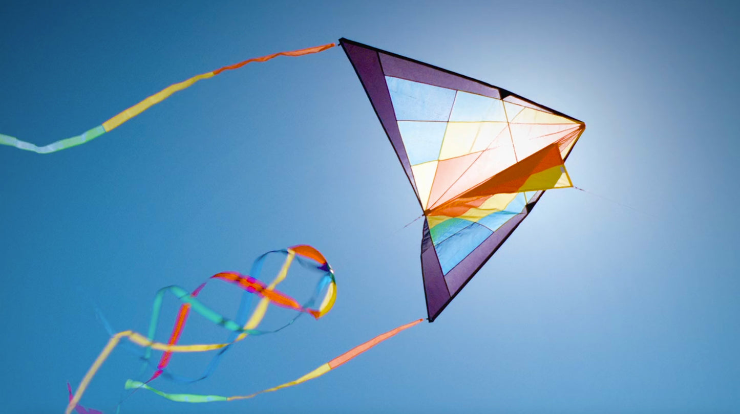 6.5 Foot Festive Sky Delta Kite Package - TEKNACOLOR