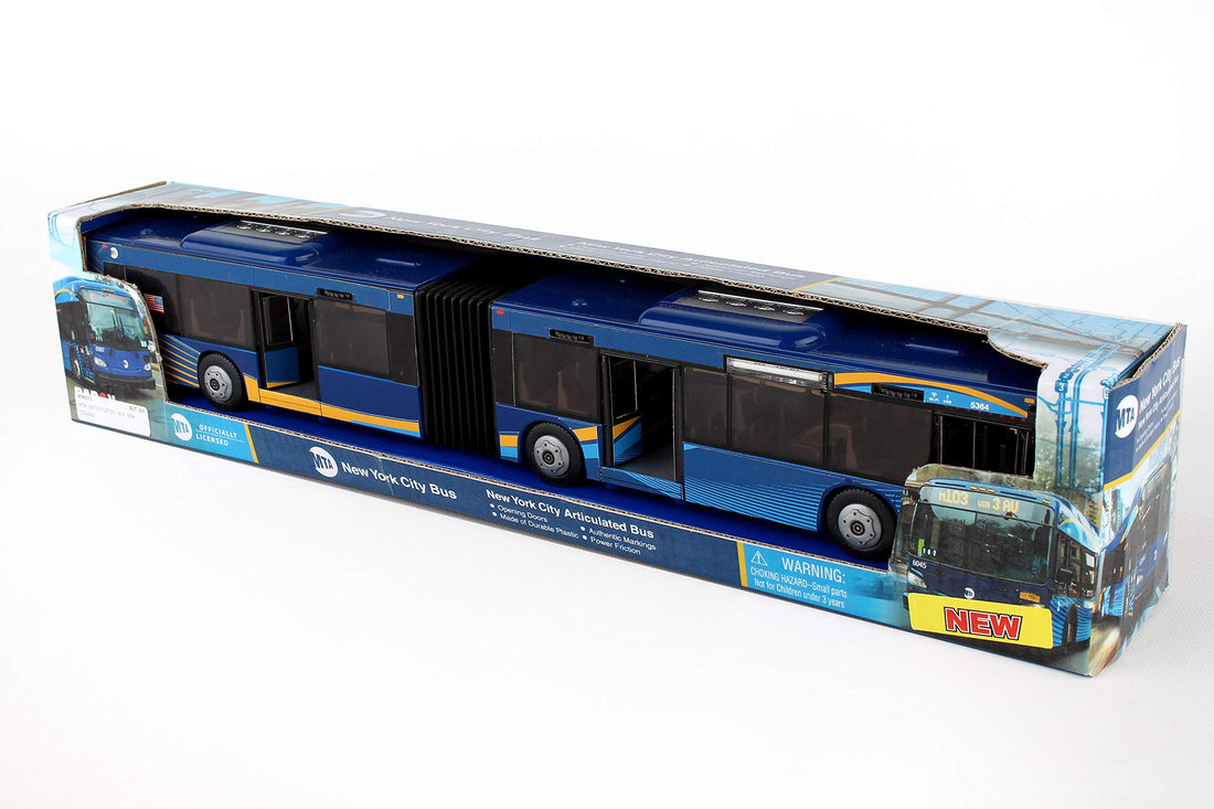 Daron MTA New York City Bus 16" Articulated Bus RT8571 Toy, Brown