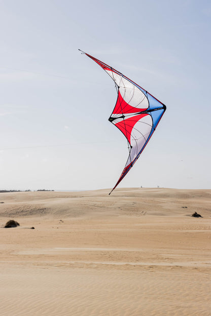 KHK Exclusive Prism Nexus 2.0 Dual Line Stunt Kite - Red White & Blue