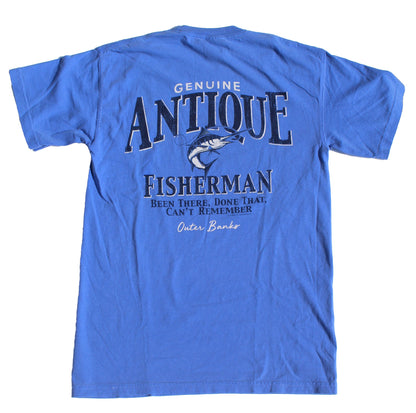 OBX ANTIQUE FISHERMAN MARLIN S FLO BLUE