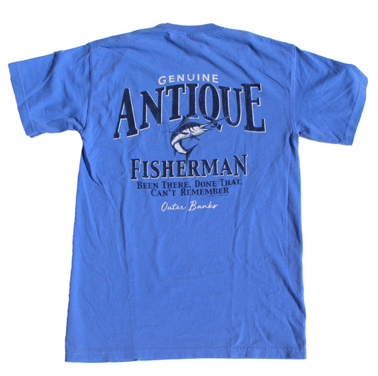 OBX ANTIQUE FISHERMAN MARLIN S FLO BLUE