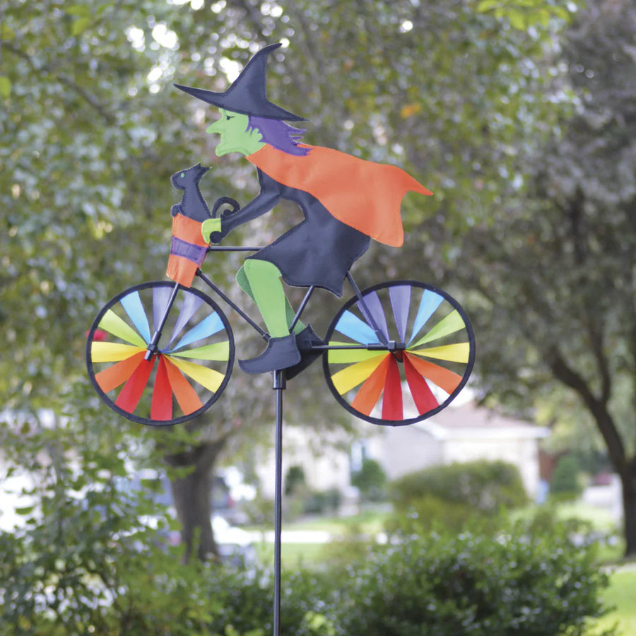 Small Witch On Bike Spinner