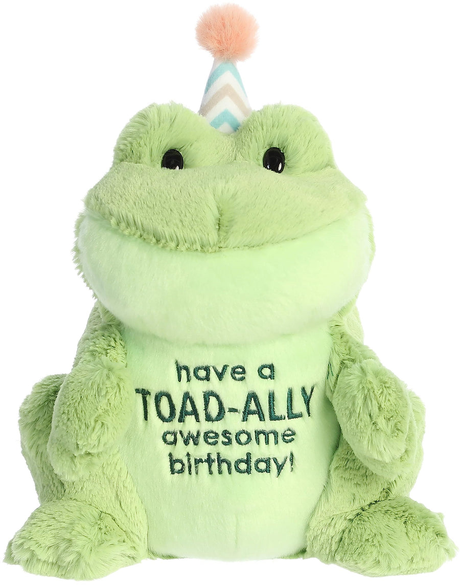 Aurora - Toad-Ally Awesome Birthday Stuffed Animal - Green 10"