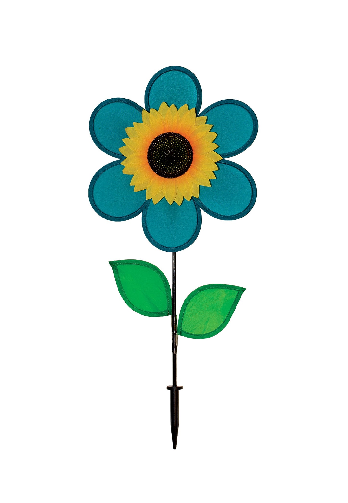 12" Sunflower Wind Spinner - Teal