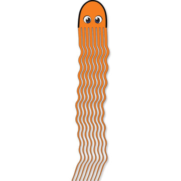 64" Squeaky Jr. Octopus Streamer Kite - Orange