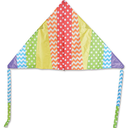 6.5ft Delta Kite - Pattern Rainbow