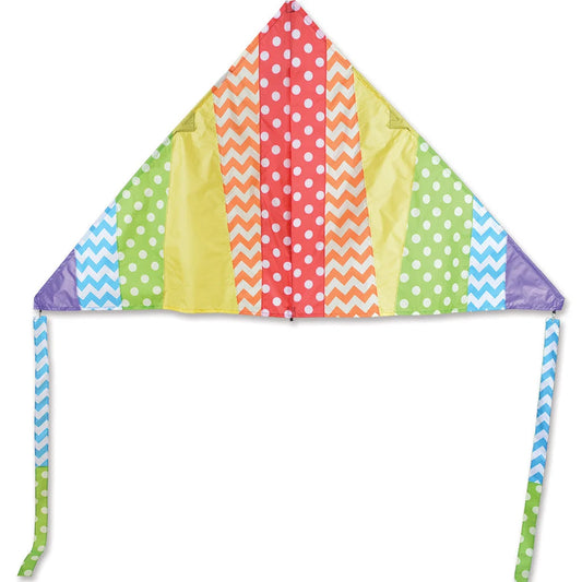 6.5ft Delta Kite - Pattern Rainbow