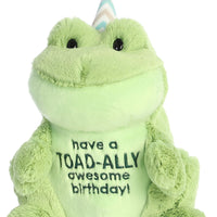 Aurora - Toad-Ally Awesome Birthday Stuffed Animal - Green 10"