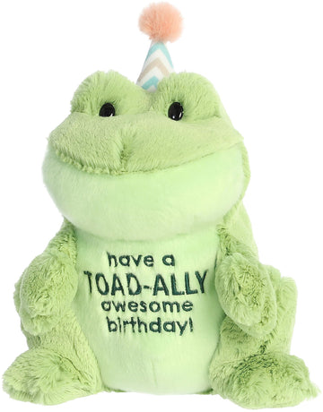 Aurora - Toad-Ally Awesome Birthday Stuffed Animal - Green 10"