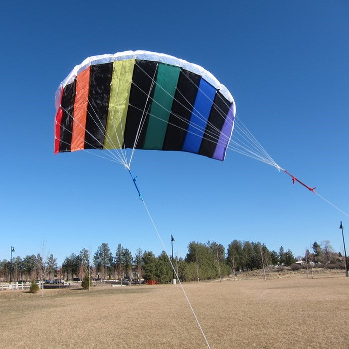 50" Airfoil Stunt Kite - Dark Rainbow