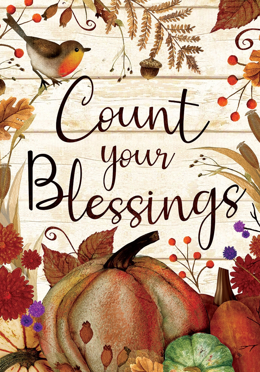 Count Your Blessings - 12&quot; x 18&quot; Garden Flag