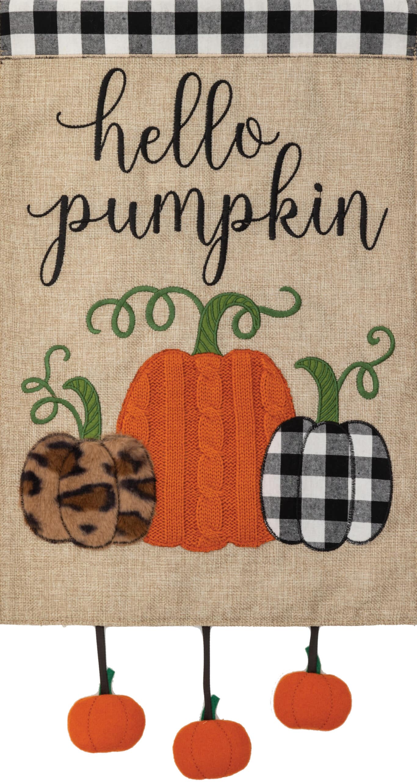 Hello Pumpkin - 12&quot; x 18&quot; Garden Flag