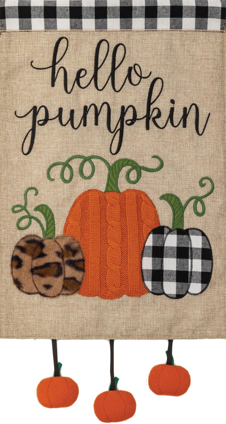 Hello Pumpkin - 12" x 18" Garden Flag