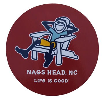 Life is Good Nags Head Jake Adirondack Sticker