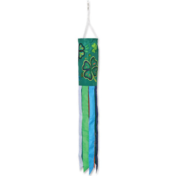 40" Embroidered Applique Windsock - Shamrocks