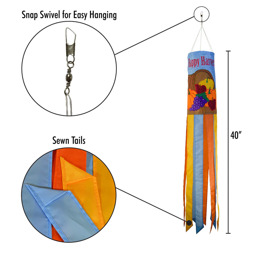 40" Windsock - Happy Harvest