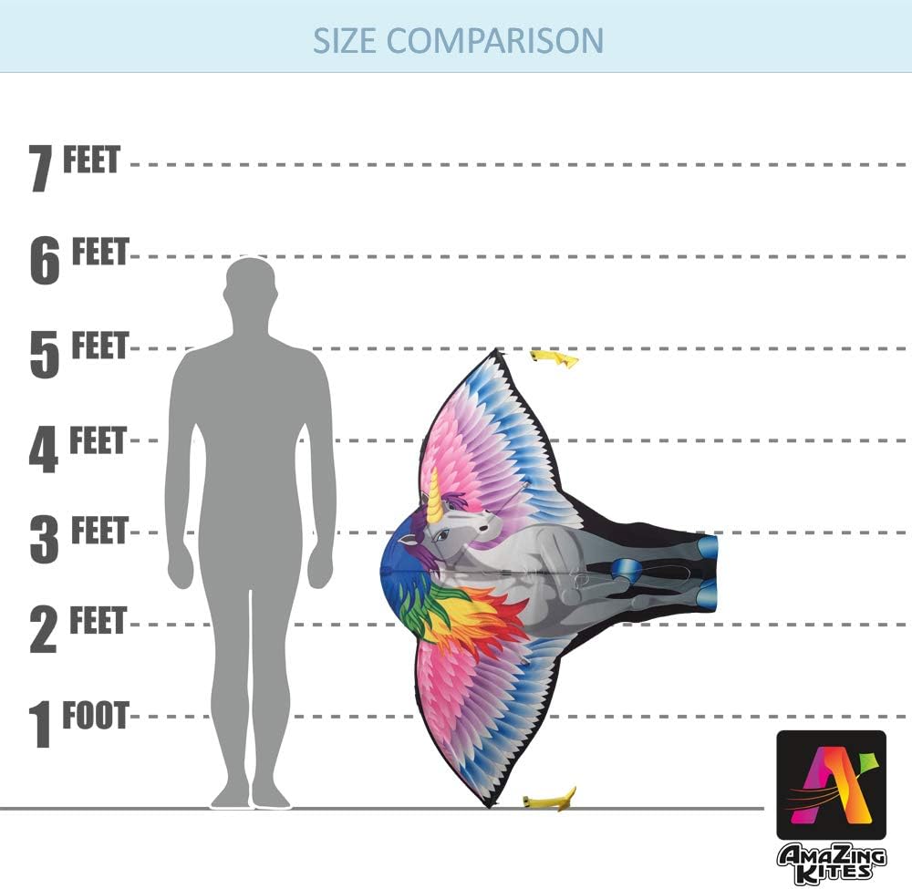 60" 3D Collapsible Unicorn Kite