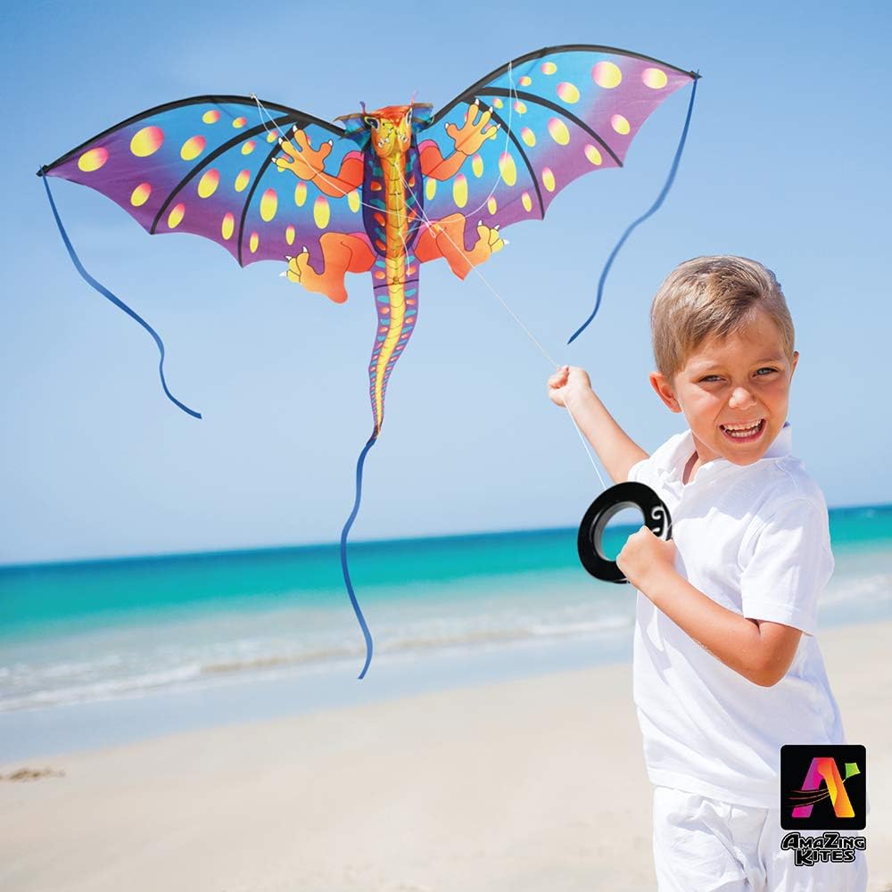 78" Collapsible Orange Dragon Kite