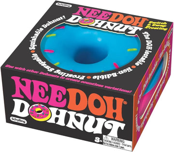 Schylling NeeDoh Dohnuts - Sensory Fidget Toy - Assorted Colors (Pack of 1)