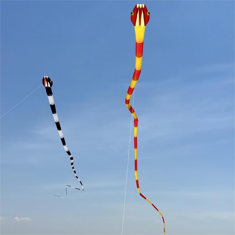 55m Inflatable Snake Kite - Red/Yellow