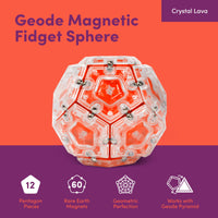 Speks Geode Sphere Magnetic Fidget Toy - Lava