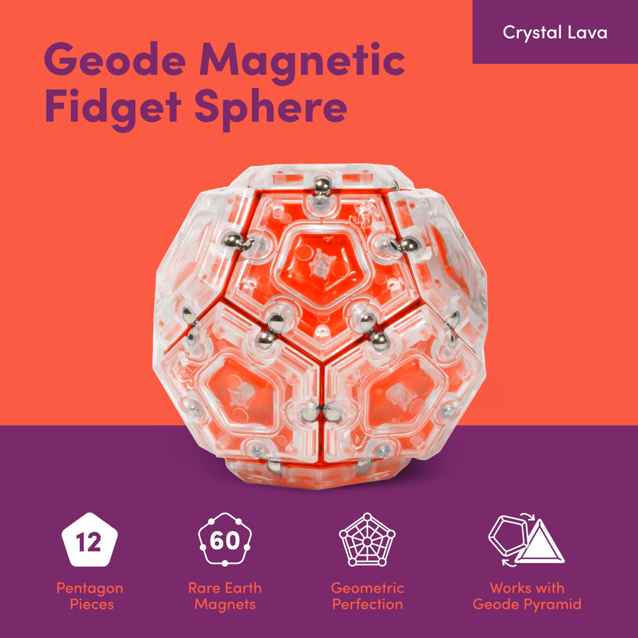 Speks Geode Sphere Magnetic Fidget Toy - Lava