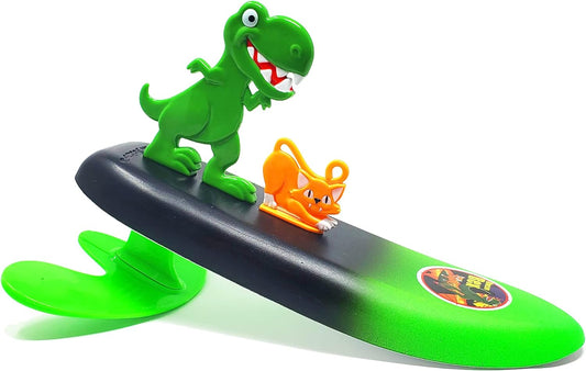 Surfer Dudes & Pets Mini-Surfer and Surfboard Toy - Rincon Rex and Santa Cruz