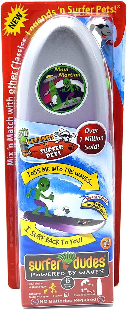 Surfer Dudes & Pet Mini-Surfer and Surfboard Toy - Maui Martian and Bahthoven