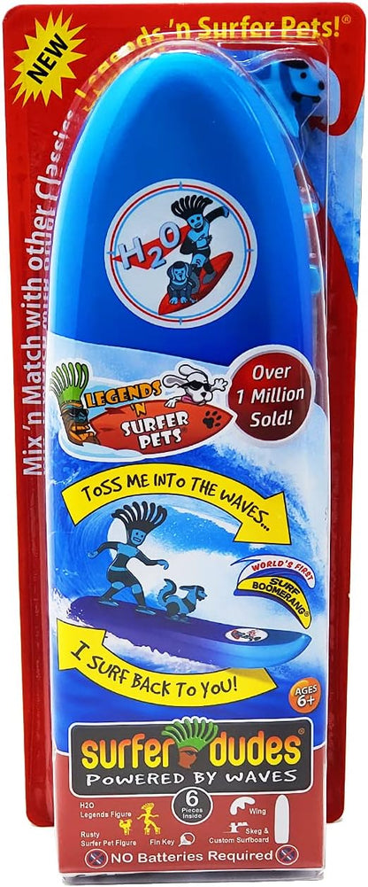 Surfer Dudes & Pets Mini-Surfer and Surfboard Toy - H2O and Rusty