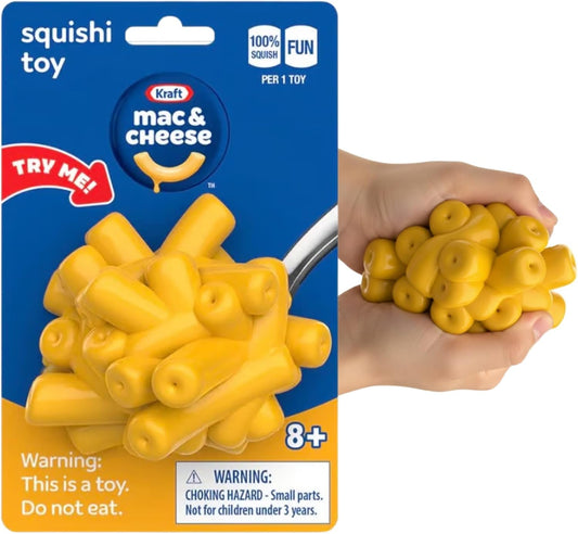 Kraft Mac & Cheese Squishi Toy – Soft Squeeze Macaroni Fidget Toy