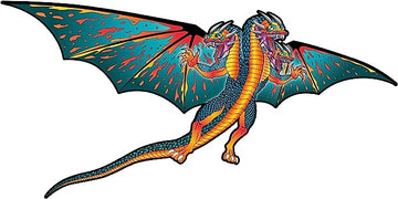 X Kites 28in Dragon Fire Poly Dragon Kite, 28 Inches Tall