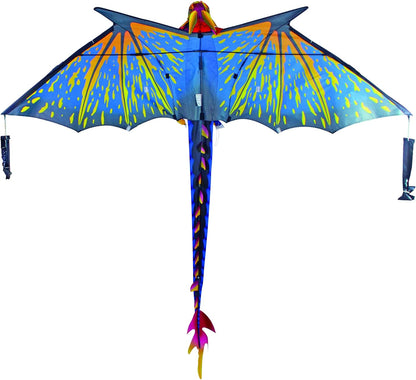 80" Collapsible Blue Dragon Kite