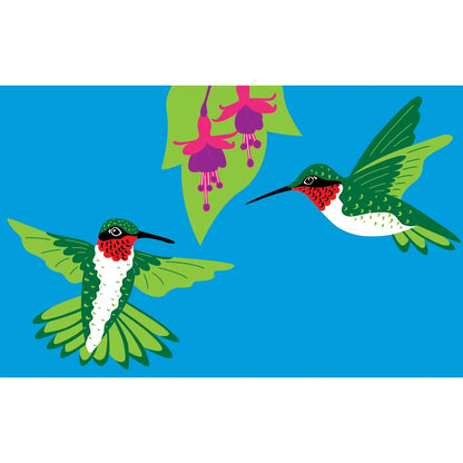 40" Embroidered Windsock - Hummingbirds