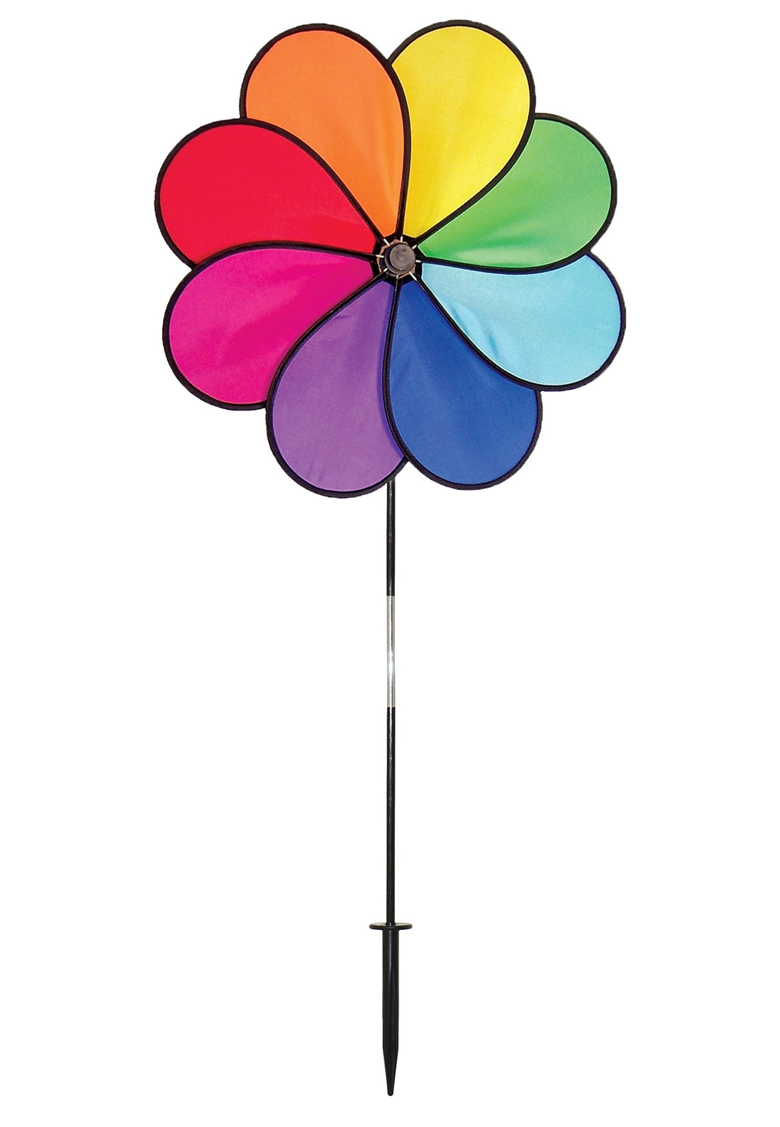 Rainbow Dazy 8-Petal 19" Garden Spinner