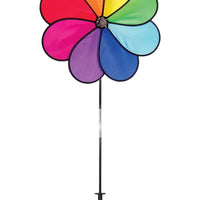 Rainbow Dazy 8-Petal 19" Garden Spinner