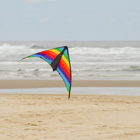 In the Breeze Rainbow Stripe Dual Control Sport Kite,48" W x 26" H