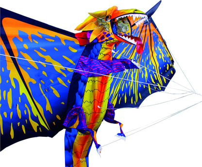 80" Collapsible Blue Dragon Kite