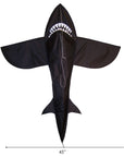 4 Foot 3D Black Shark Kite