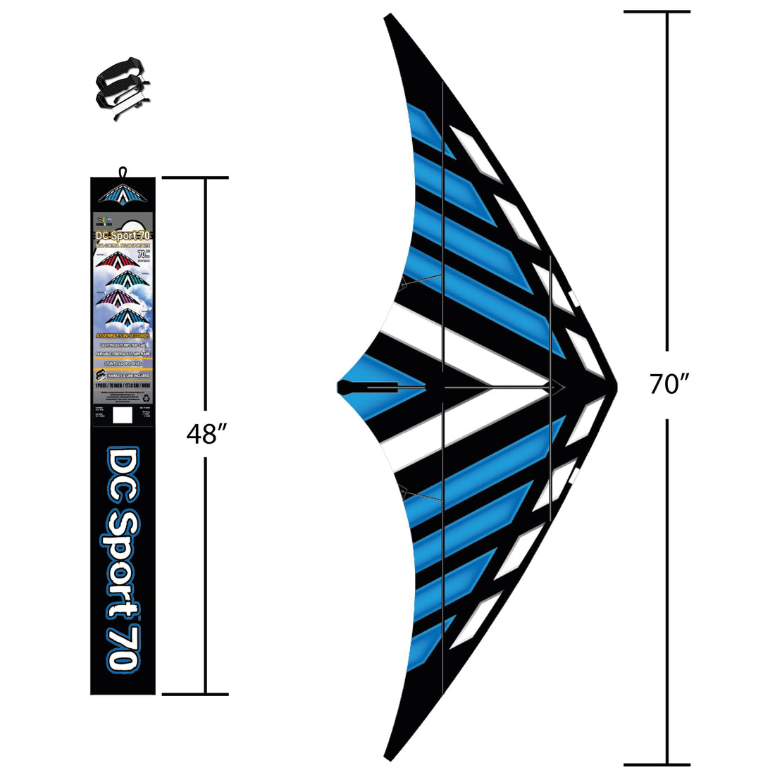 WindNSun Stunt Kites - Intro, Travel, and Competition Dual Line 2-Control Kites for Tricks, Acrobatic Stunts, and Syncronized Flying