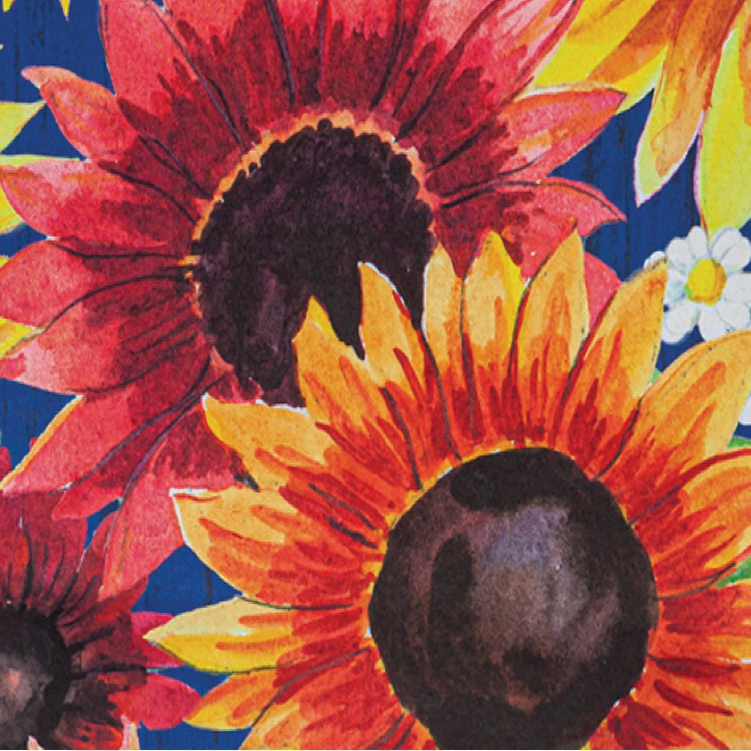 Multi-Color Fall Sunflowers Garden Suede Flag - 12.5