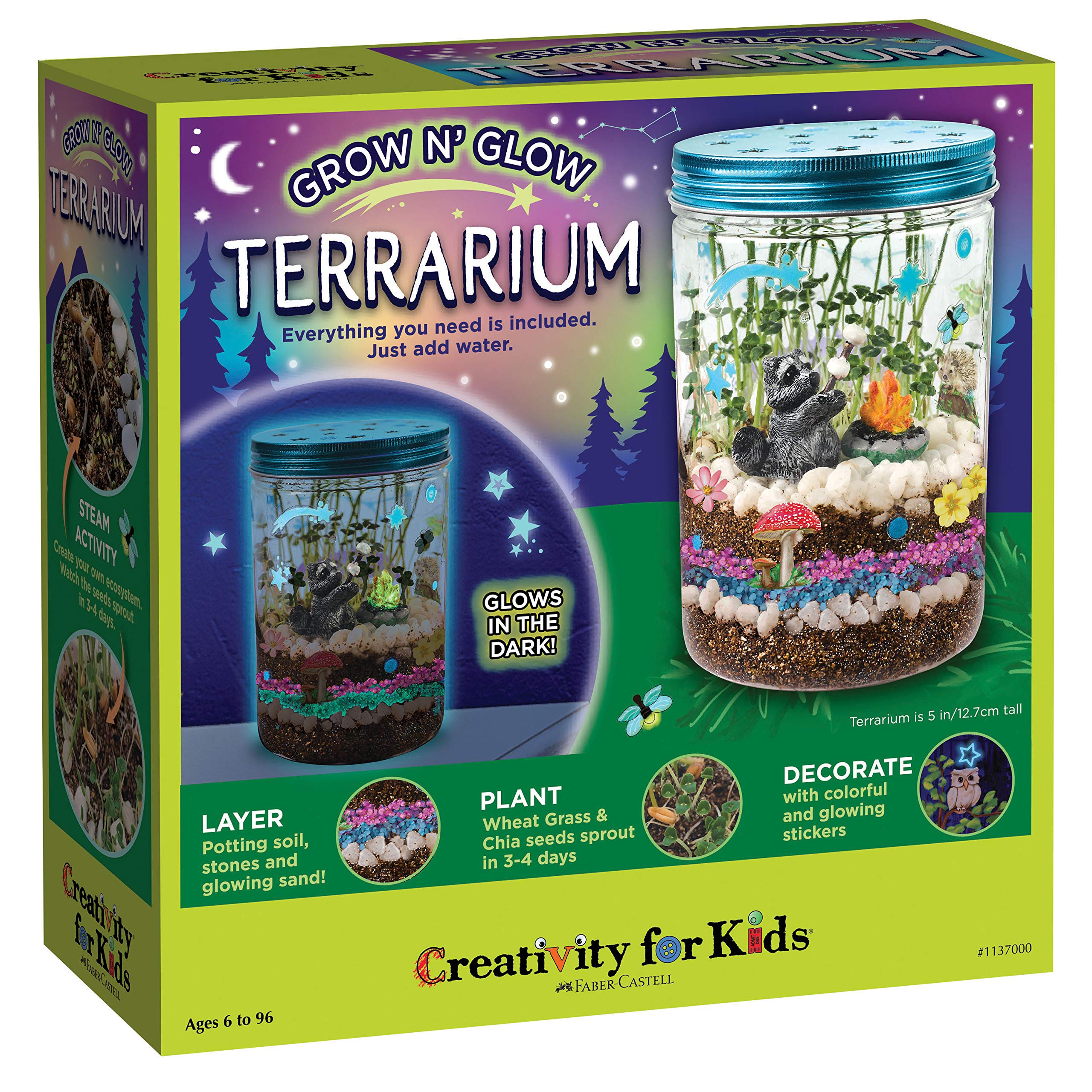 Creativity for Kids Grow 'N Glow Terrarium Kit for Kids - Science