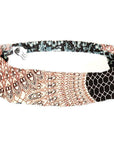 Elastic Back Headband - Pink & Grey